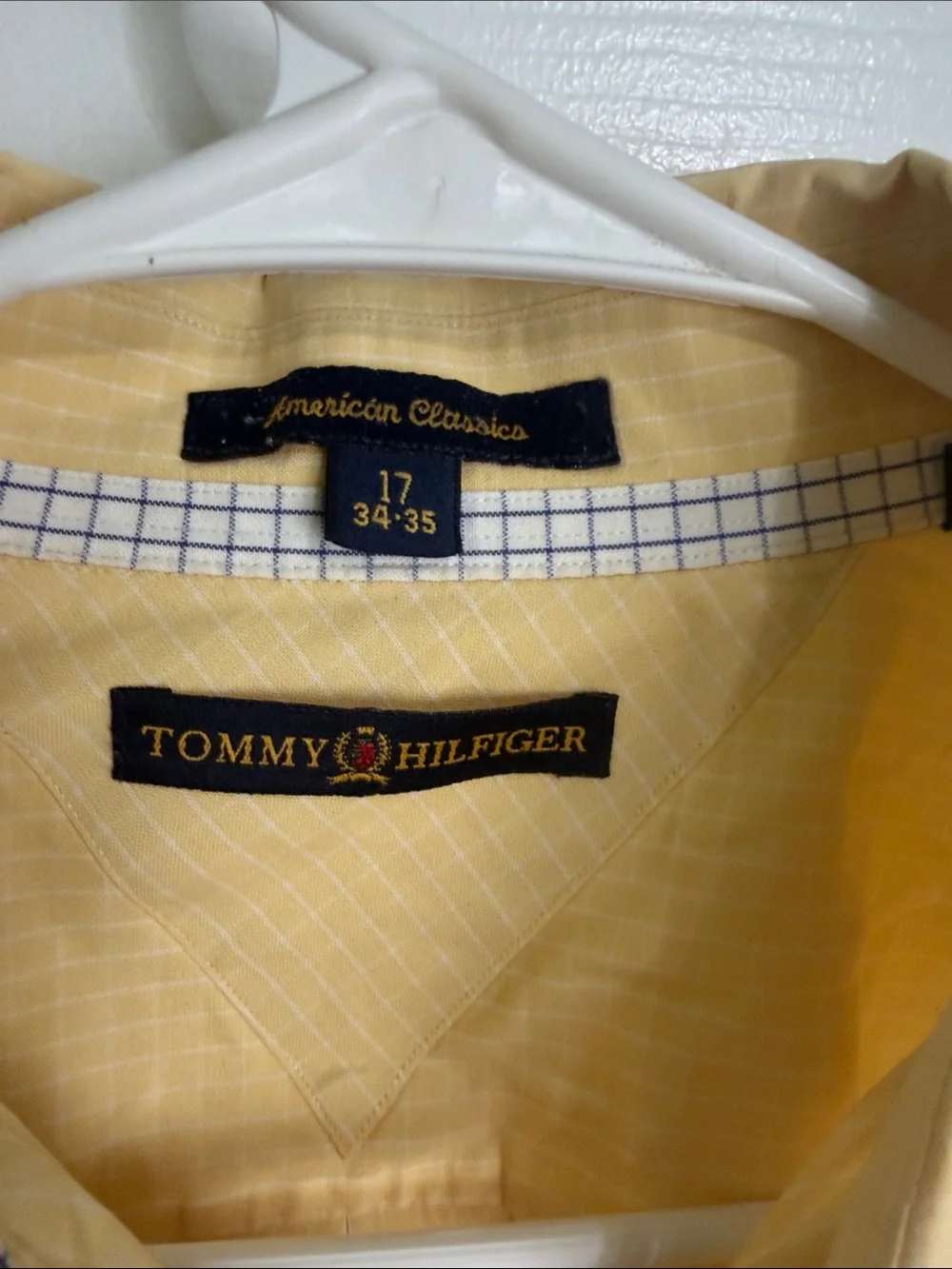 Tommy Hilfiger Pale Yellow Long-Sleeve Button Shirt